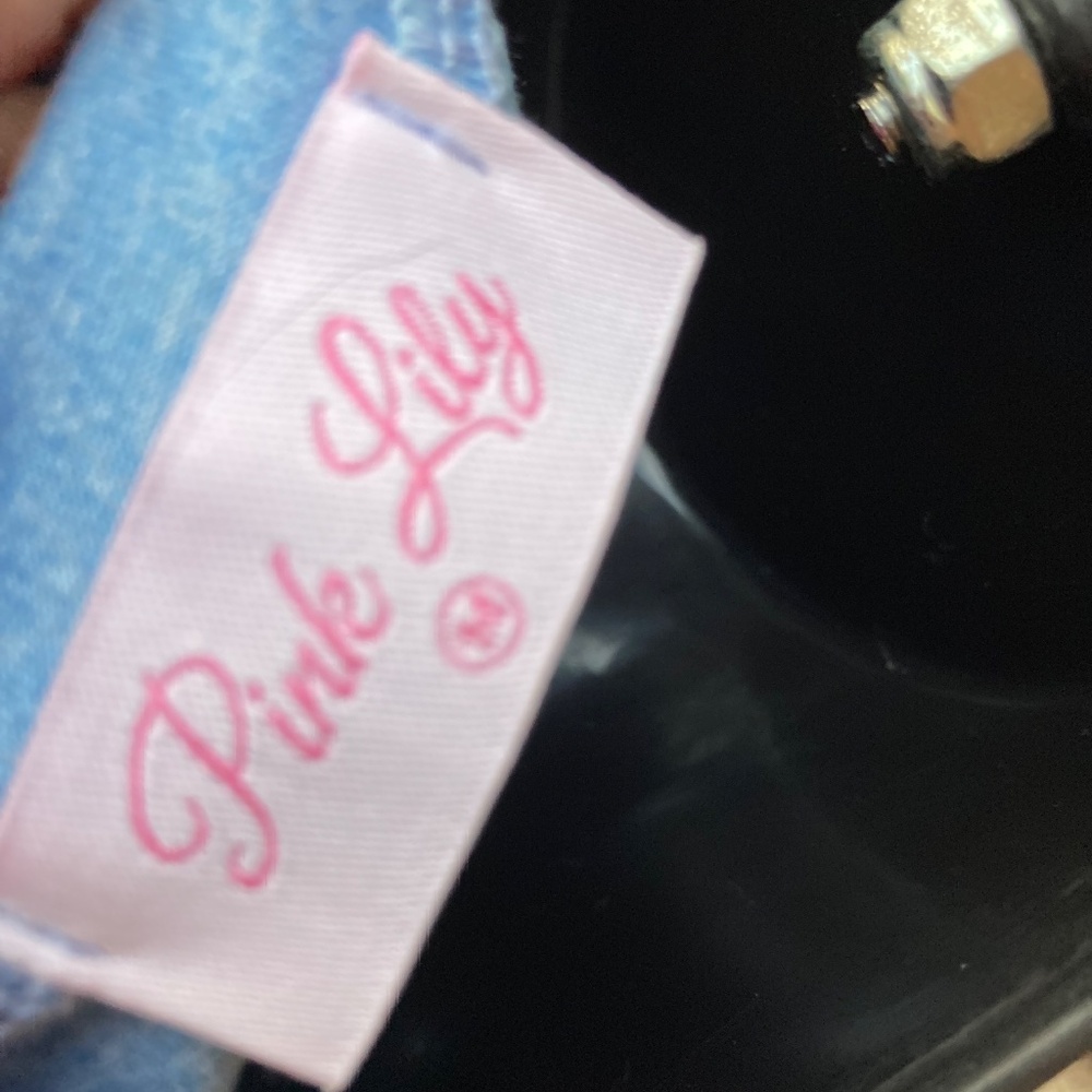 Pink Lily Sky Blue Tie-Front Mini Dress - Picture 7 of 12